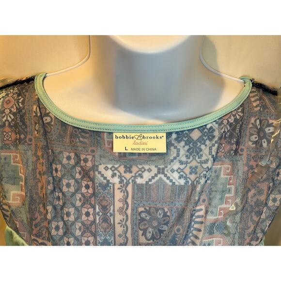 Bobbie Brooks Multi-Color Pattered Flowy Tank Top - Size L - NWOT - Picture 6 of 7